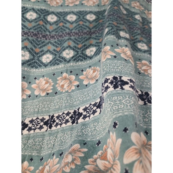 Wall Flower Ladies Sz XL Lotus Floral Print Tie Front T Shirt Hi Low Tunic - Picture 6 of 12